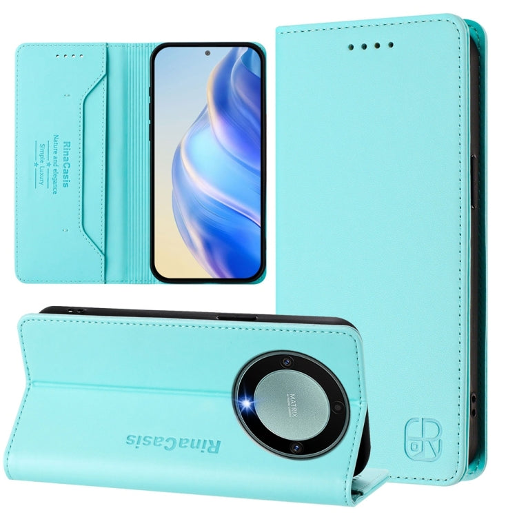 RC01 Dual-Folded Magnetic Suction RFID Leather Phone Case, For Honor X8a Global, For Honor X40 / X9a / Magic5 Lite, For Honor 80 GT