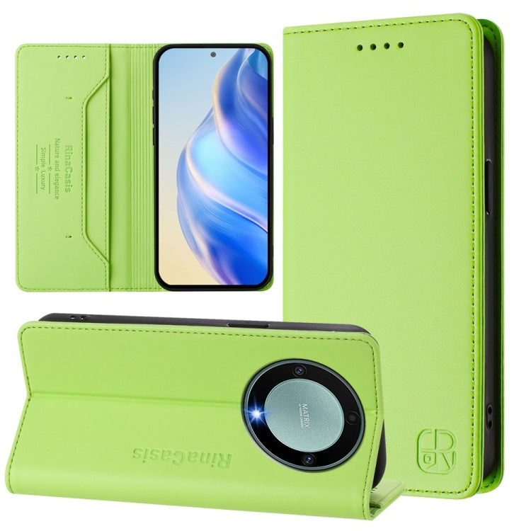RC01 Dual-Folded Magnetic Suction RFID Leather Phone Case, For Honor X8a Global, For Honor X40 / X9a / Magic5 Lite, For Honor 80 GT