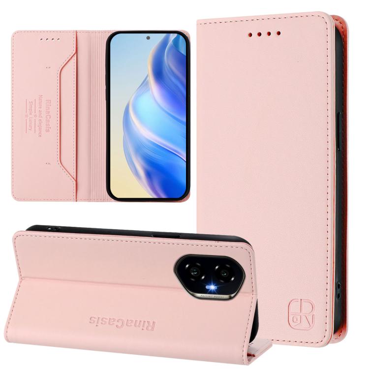 RC01 Dual-Folded Magnetic Suction RFID Leather Phone Case, For Honor 300 Pro / 300 Ultra, For Honor 300, For Honor X9c Global