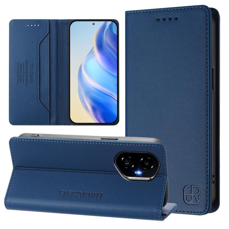 RC01 Dual-Folded Magnetic Suction RFID Leather Phone Case, For Honor 300 Pro / 300 Ultra, For Honor 300, For Honor X9c Global