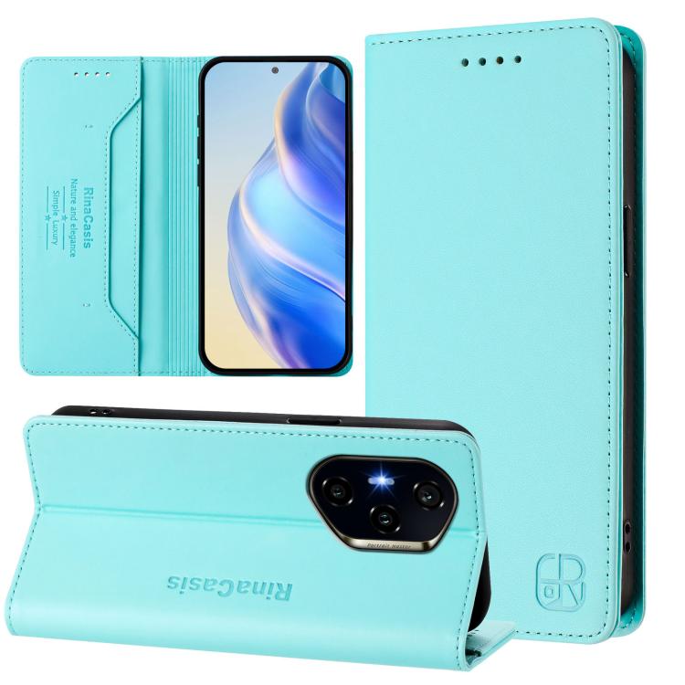 RC01 Dual-Folded Magnetic Suction RFID Leather Phone Case, For Honor 300 Pro / 300 Ultra, For Honor 300, For Honor X9c Global