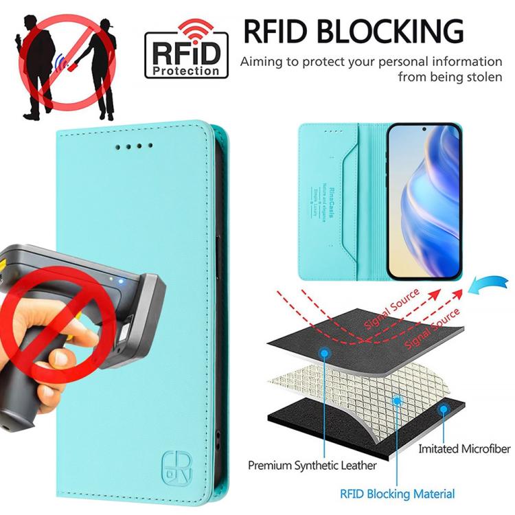 RC01 Dual-Folded Magnetic Suction RFID Leather Phone Case, For Honor 300 Pro / 300 Ultra, For Honor 300, For Honor X9c Global
