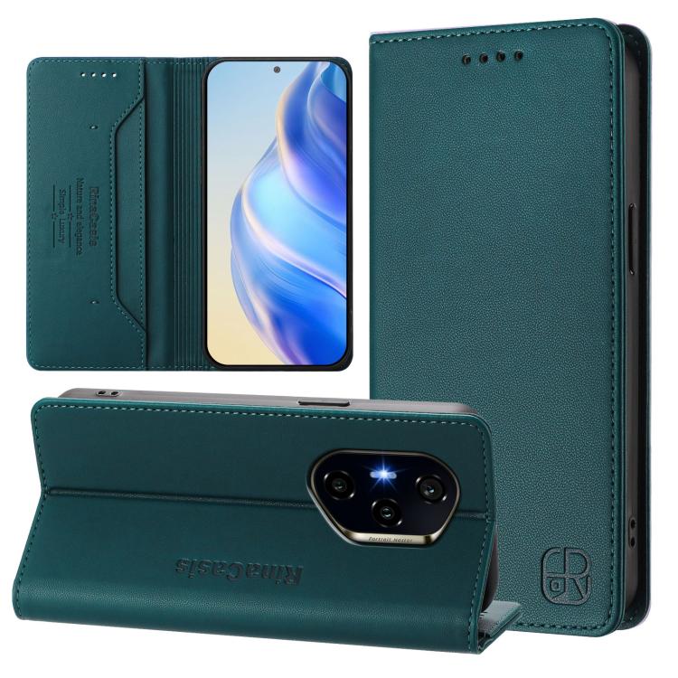 RC01 Dual-Folded Magnetic Suction RFID Leather Phone Case, For Honor 300 Pro / 300 Ultra, For Honor 300, For Honor X9c Global