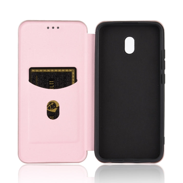 Carbon Fiber Texture Magnetic Horizontal Flip TPU + PC + PU Leather Case with Card Slot, For Xiaomi Redmi 8A, For Xiaomi Redmi 9C, For Xiaomi Redmi 8, For Xiaomi Redmi 9