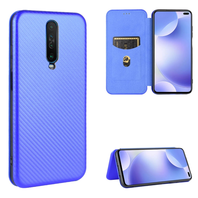 Carbon Fiber Texture Magnetic Horizontal Flip TPU + PC + PU Leather Case with Card Slot, For Xiaomi Redmi 9A, For Xiaomi Redmi 10X 5G, For Xiaomi Redmi K30 Pro, For Xiaomi Redmi K30
