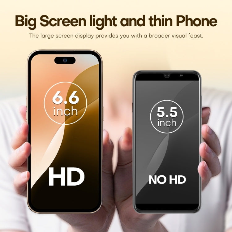 U218 / i16 Pro Max, 1GB+16GB, 6.6 inch Android 8.1 MTK6580A Quad Core, OTG, Network: 3G, Dual SIM, EU Plug, US Plug, UK Plug, AU Plug