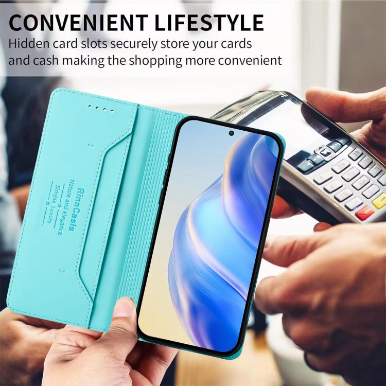 RC01 Dual-Folded Magnetic Suction RFID Leather Phone Case, For Doogee Note 56 / Note 56 Pro, For Doogee N60 Pro, For Doogee Note 59 / Note 59 Pro