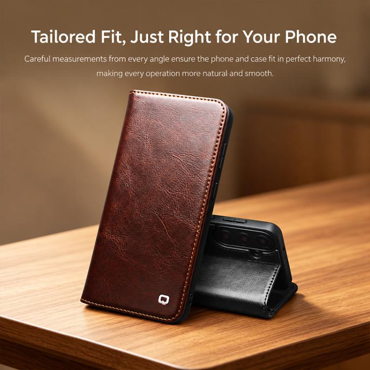 QIALINO Genuine Leather Phone Case, For Samsung Galaxy S26+ 5G, For Samsung Galaxy S26 Ultra 5G, For Samsung Galaxy S26 5G, For Samsung Galaxy S25 5G, For Samsung Galaxy S25+ 5G, For Samsung Galaxy S25 Ultra 5G