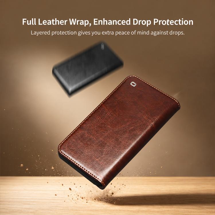 QIALINO Genuine Leather Phone Case, For Samsung Galaxy S26+ 5G, For Samsung Galaxy S26 Ultra 5G, For Samsung Galaxy S26 5G, For Samsung Galaxy S25 5G, For Samsung Galaxy S25+ 5G, For Samsung Galaxy S25 Ultra 5G