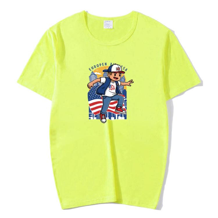 Boy Printed Round Neck Modal Short Sleeve T-shirt Print On Your Demand, XXXXL, POD T-Shirt, XXXXXL