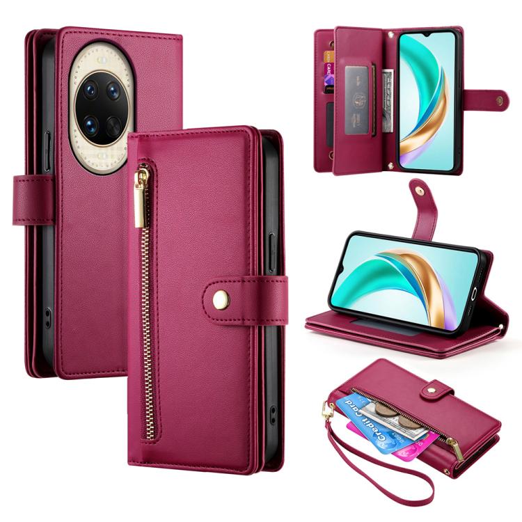 Nine Card-slot Zipper Wallet Bag Leather Phone Case, For Huawei nova 14 Ultra, For Huawei nova 14 Pro, For Huawei nova 14, For Huawei nova 13 Pro