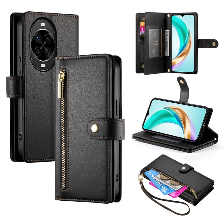 Nine Card-slot Zipper Wallet Bag Leather Phone Case, For Huawei nova 14 Ultra, For Huawei nova 14 Pro, For Huawei nova 14, For Huawei nova 13 Pro