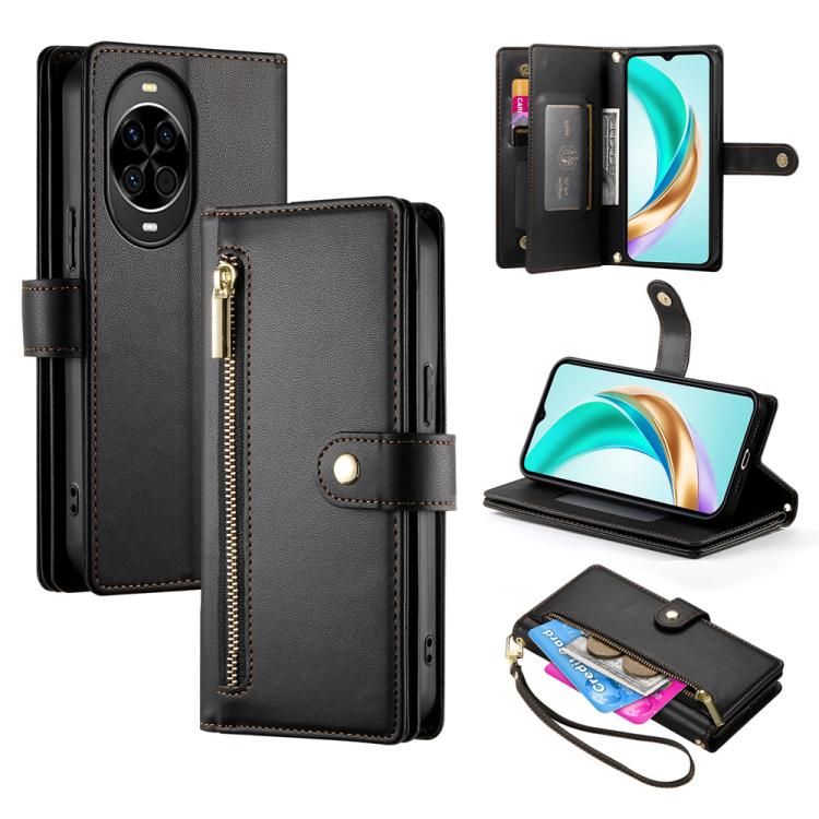 Nine Card-slot Zipper Wallet Bag Leather Phone Case, For Huawei nova 14 Ultra, For Huawei nova 14 Pro, For Huawei nova 14, For Huawei nova 13 Pro