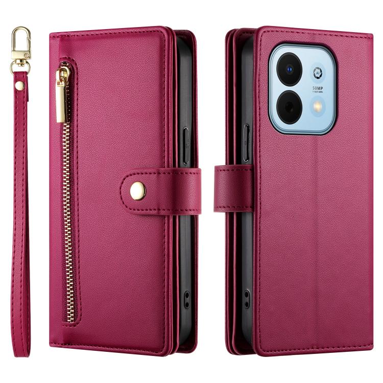 Nine Card-slot Zipper Wallet Bag Leather Phone Case, For Huawei Enjoy 90 / Enjoy 90 Plus / nova Y74, For Huawei Pura 80 Ultra 5G, For Huawei Pura 80 Pro 5G / Pura 80 Pro+ 5G, For Huawei Pura 80 5G