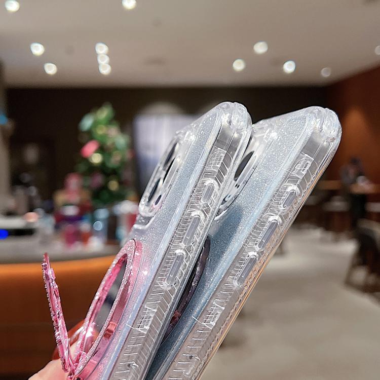 Mirror Butterfly Holder Glitterr MagSafe Phone Case, For iPhone 16 Pro Max, For iPhone 16 Pro, For iPhone 16 Plus, For iPhone 16