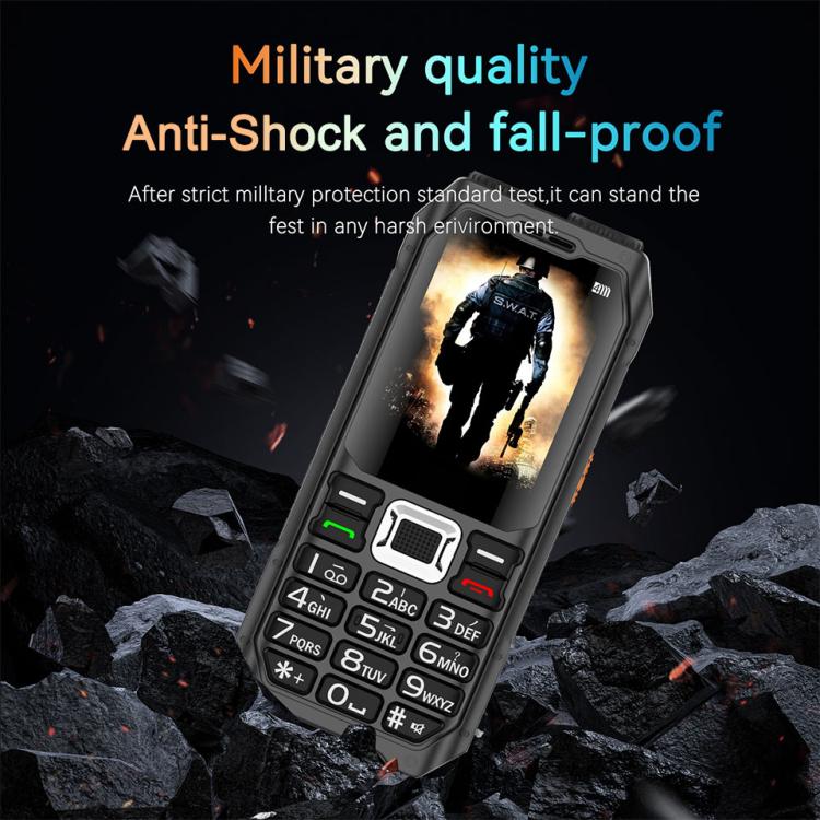 UNIWA M6000 Big Speaker Keypad Phone, 2.4 inch, Dual Flashlights, 21 Keys, SOS, FM, 4 SIM, GSM, EU Plug, US Plug, UK Plug, AU Plug