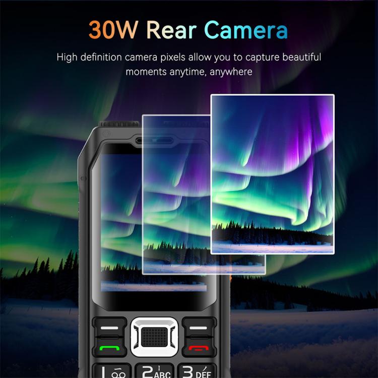 UNIWA M6000 Big Speaker Keypad Phone, 2.4 inch, Dual Flashlights, 21 Keys, SOS, FM, 4 SIM, GSM, EU Plug, US Plug, UK Plug, AU Plug