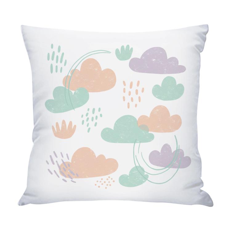 Clouds Printed Sofa Pillow Case No Core Print On Your Demand, 35x35cm, 40x40cm, 45x45cm