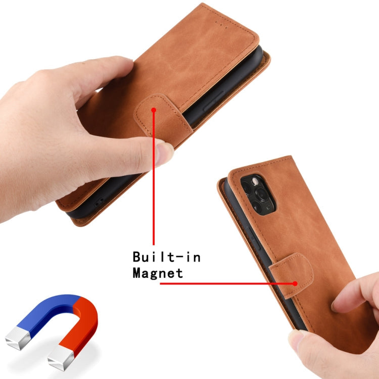 Solid Color Skin Feel Magnetic Buckle Horizontal Flip Calf Texture PU Leather Case with Holder & Card Slots & Wallet, For Nokia C2