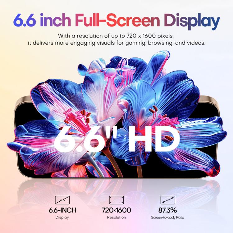 A88A / i16 Pro Max, 6GB+64GB, 6.6 inch Android 12 MTK6762 Helio G25 Octa Core, NFC, OTG, Network: 4G, Dual SIM, EU Plug, US Plug, UK Plug, AU Plug