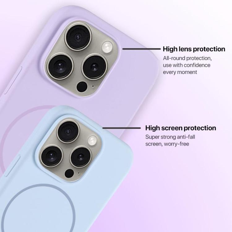 Large Hole Camera MagSafe Liquid Silicone Full Coverage Phone Case, For iPhone 14 Pro, For iPhone 14 Pro Max