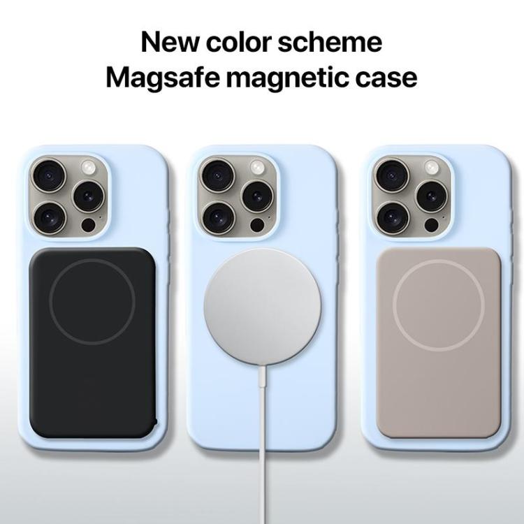 Large Hole Camera MagSafe Liquid Silicone Full Coverage Phone Case, For iPhone 16 Plus, For iPhone 16