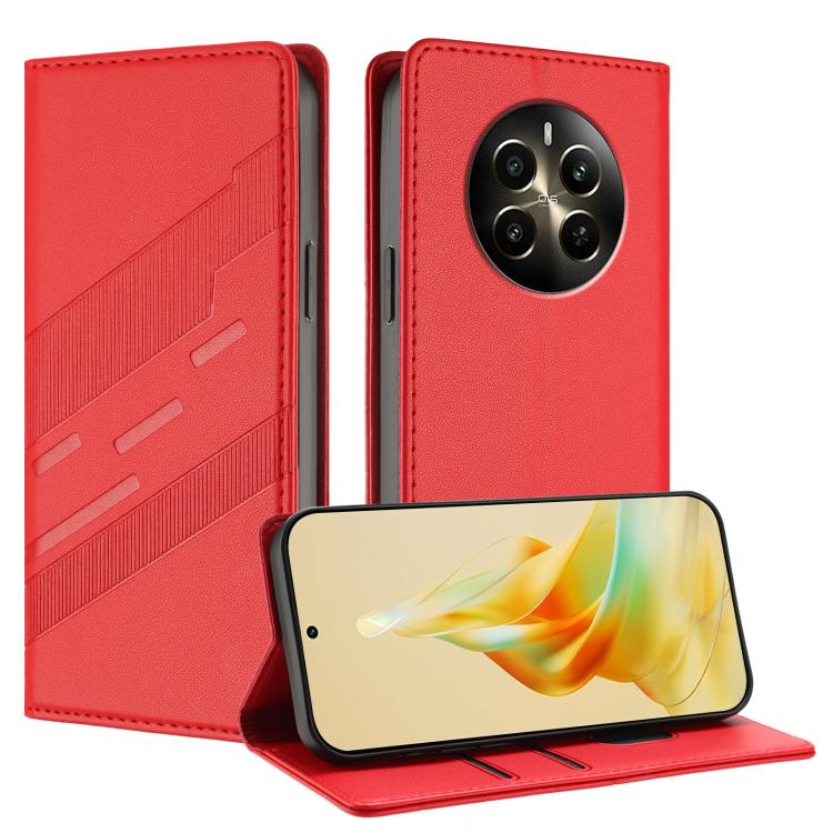 Embossed Multi-functional Wallet Retro Leather Phone Case, For Realme 12 5G, For Realme 12+, For Realme 12 Pro