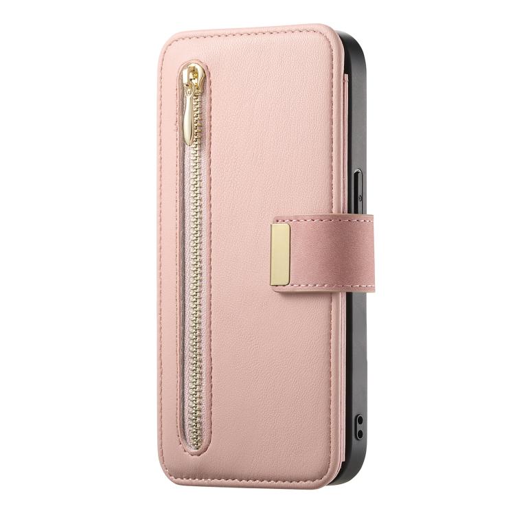 Ring Zipper Wallet RFID Blocking MagSafe Leather Phone Case, For iPhone 15 Pro, For iPhone 15 Plus, For iPhone 15