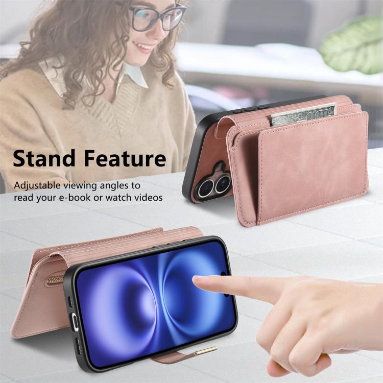 Ring Zipper Wallet RFID Blocking MagSafe Leather Phone Case, For iPhone 13, For iPhone 12 / 12 Pro, For iPhone 12 Pro Max