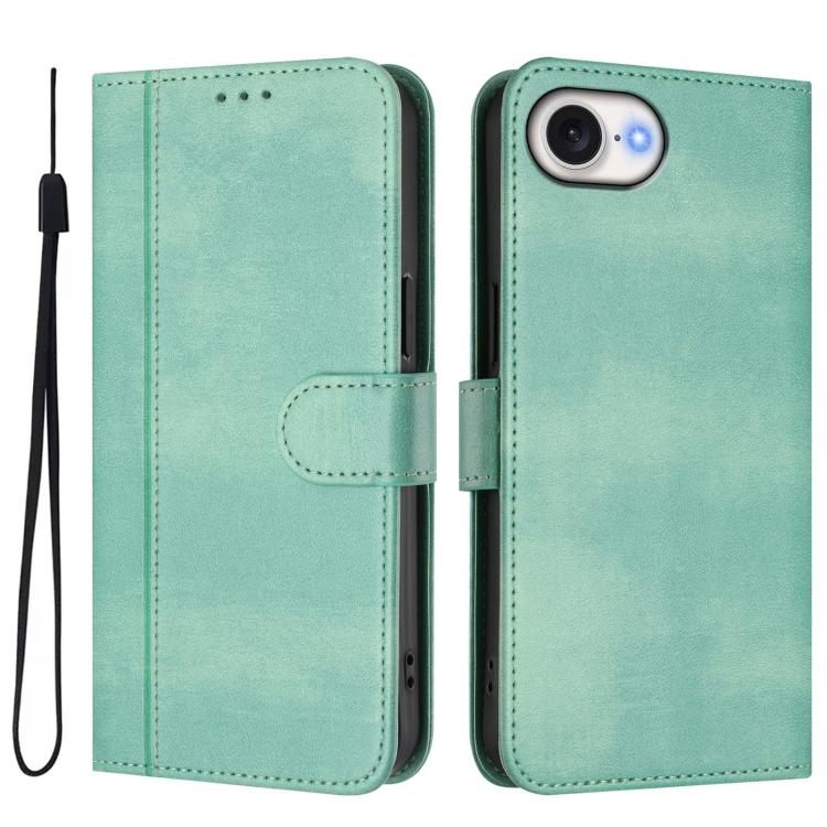 Line Splicing Buckle Retro Leather Phone Case, For iPhone 17e / 16e, For iPhone 17 Pro Max, For iPhone 17 Pro
