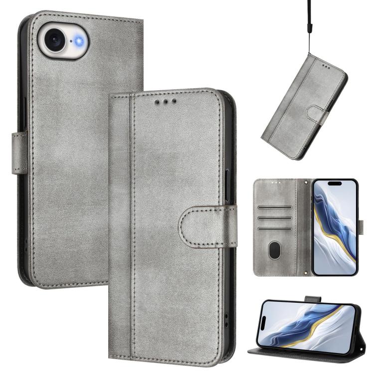 Line Splicing Buckle Retro Leather Phone Case, For iPhone 17e / 16e, For iPhone 17 Pro Max, For iPhone 17 Pro