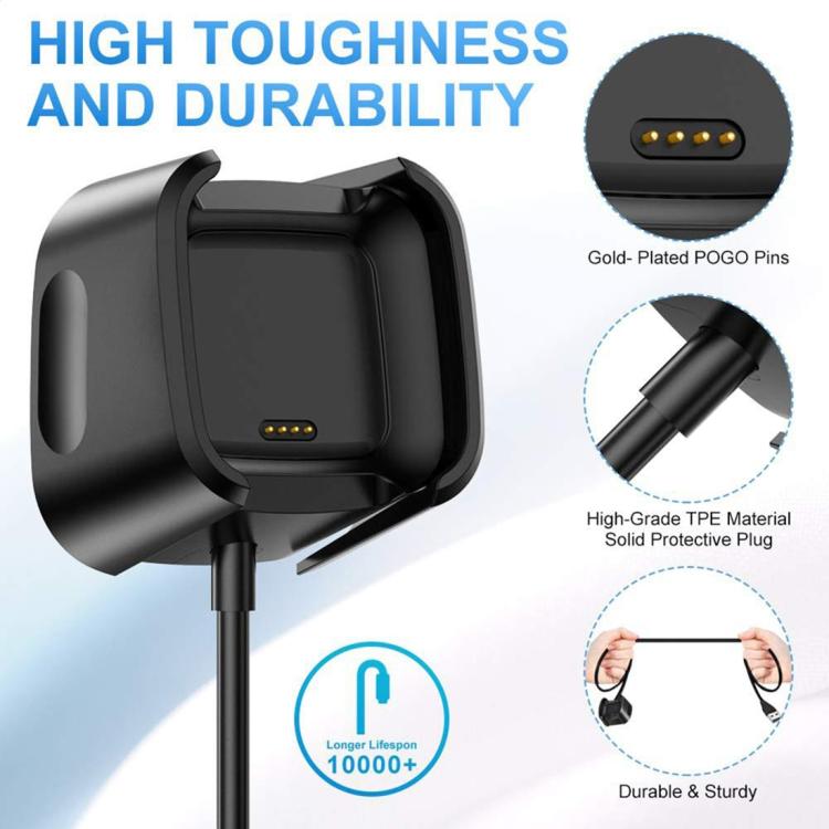 xDfind USB-A Port Watch Charging Dock Base Stand Holder, Length: 1m, For Fitbit Versa 2