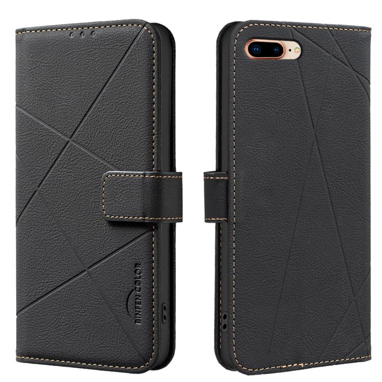 Geometric Pattern RFID Leather Phone Case, For iPhone XR, For iPhone XS Max, For iPhone 6 Plus / 7 Plus / 8 Plus
