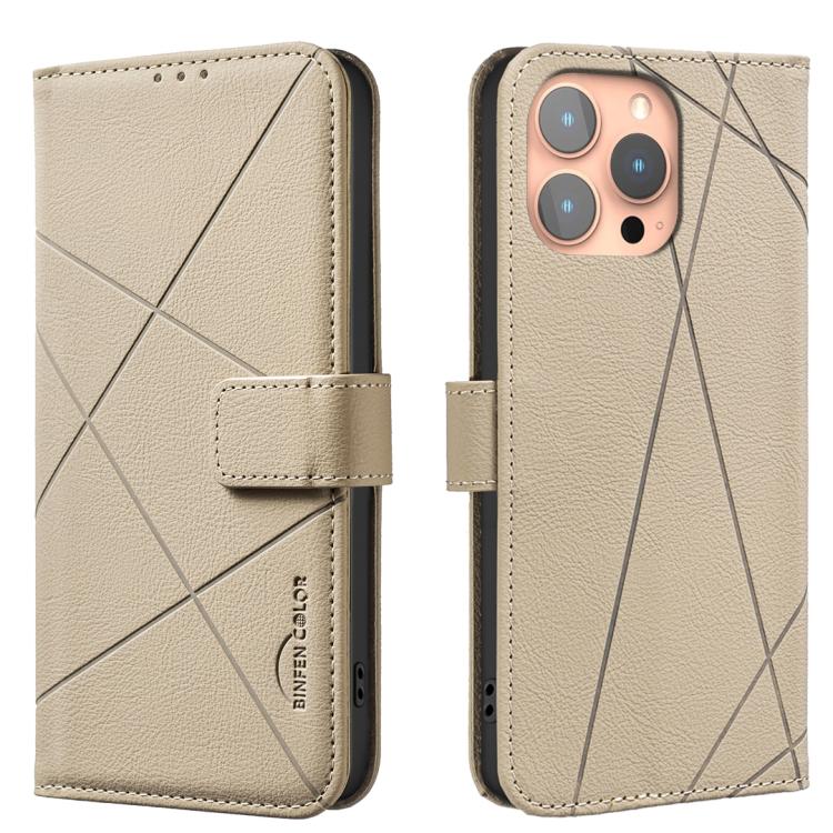 Geometric Pattern RFID Leather Phone Case, For iPhone Air, For iPhone 16 Pro Max, For iPhone 16 Pro, For iPhone 16 Plus