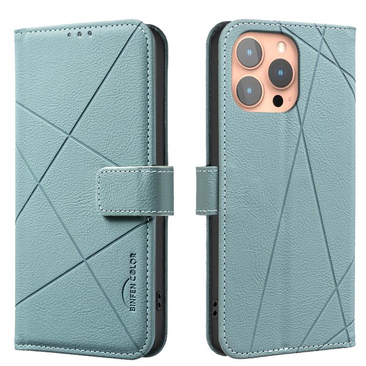 Geometric Pattern RFID Leather Phone Case, For iPhone Air, For iPhone 16 Pro Max, For iPhone 16 Pro, For iPhone 16 Plus