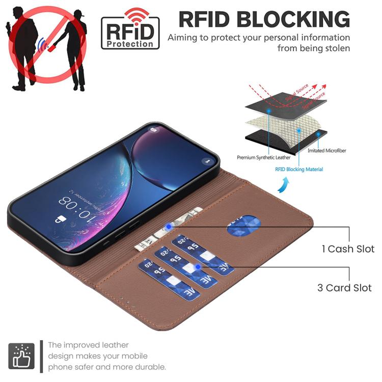 Geometric Pattern RFID Leather Phone Case, For iPhone Air, For iPhone 16 Pro Max, For iPhone 16 Pro, For iPhone 16 Plus