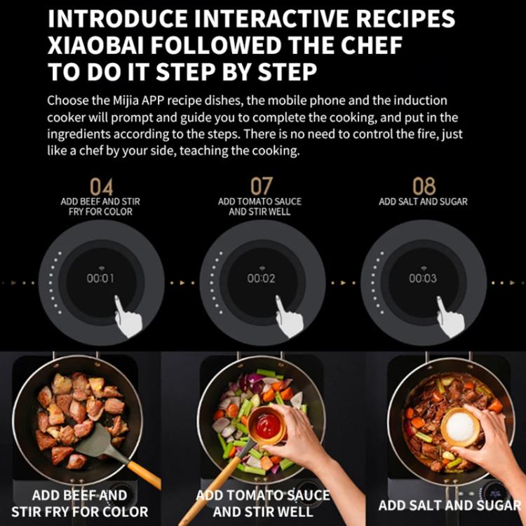 Original Xiaomi Mijia Smart Ultra-thin Induction Cooker 2100W Home Induction Cooker, Mijia Ultra-thin Induction Cooker