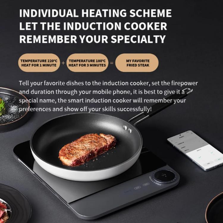 Original Xiaomi Mijia Smart Ultra-thin Induction Cooker 2100W Home Induction Cooker, Mijia Ultra-thin Induction Cooker
