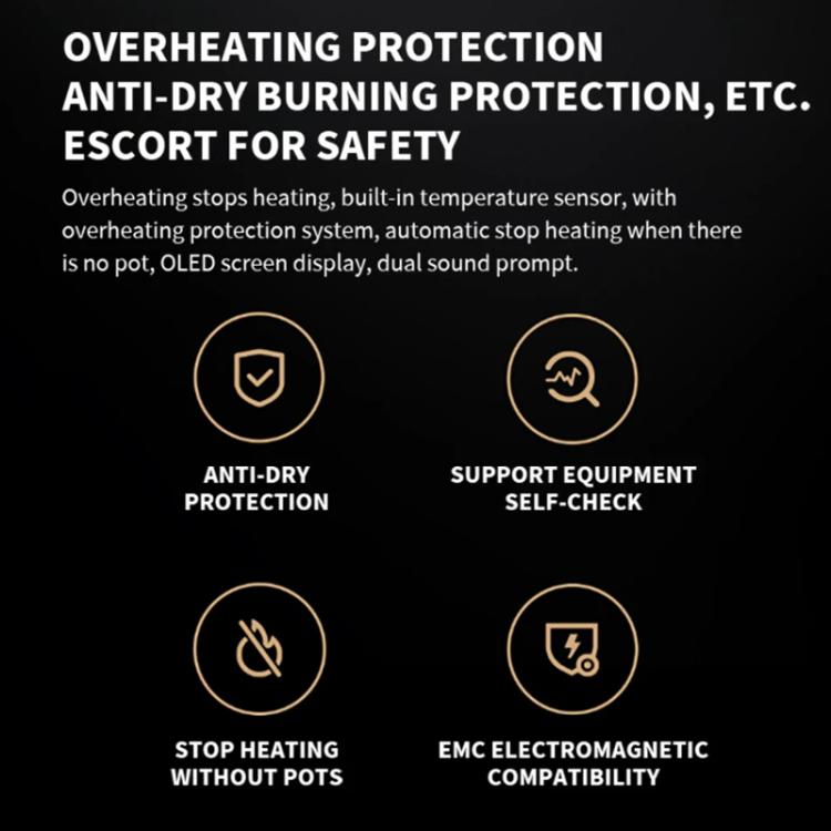 Original Xiaomi Mijia Smart Ultra-thin Induction Cooker 2100W Home Induction Cooker, Mijia Ultra-thin Induction Cooker