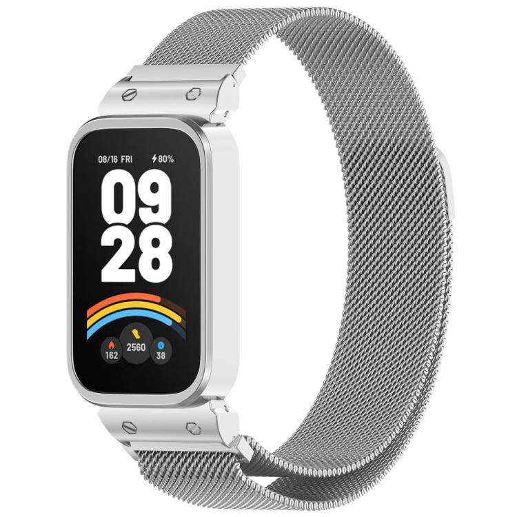 xDfind Watch Frame Integrated Milan Magnetic Metal Watch Band, For Redmi Watch 6 / 5 / Xiaomi Band 9 Pro, For Redmi Band 3 / Xiaomi Smart Band 9 Active, For Redmi Band 2 / Xiaomi Smart Band 8 Active