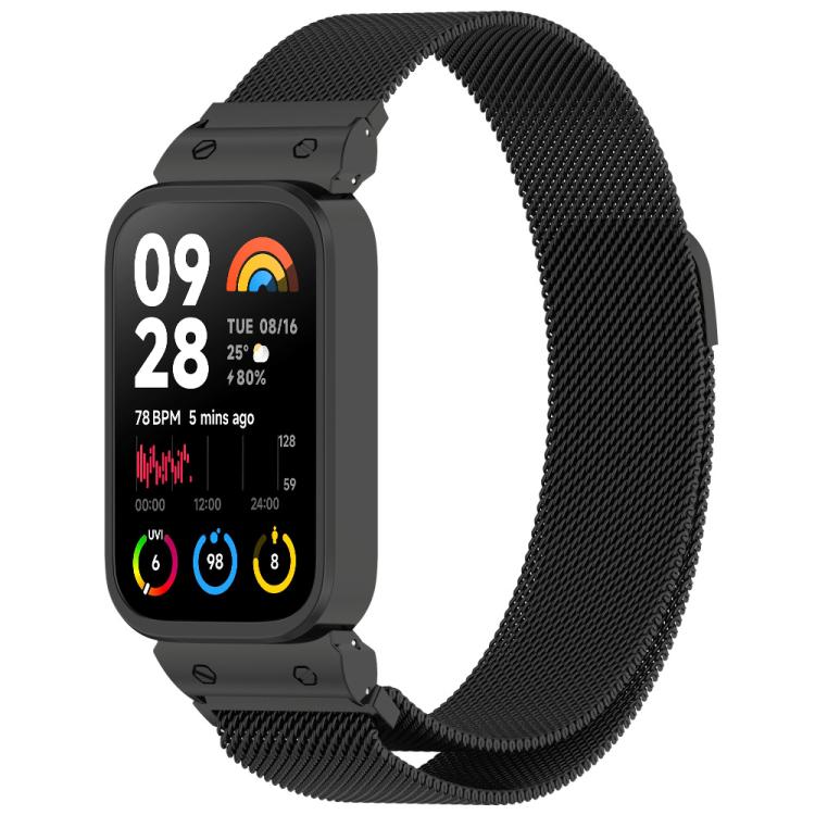 xDfind Watch Frame Integrated Milan Magnetic Metal Watch Band, For Redmi Watch 6 / 5 / Xiaomi Band 9 Pro, For Redmi Band 3 / Xiaomi Smart Band 9 Active, For Redmi Band 2 / Xiaomi Smart Band 8 Active
