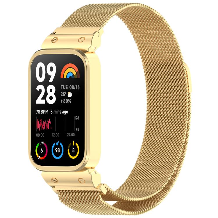 xDfind Watch Frame Integrated Milan Magnetic Metal Watch Band, For Redmi Watch 6 / 5 / Xiaomi Band 9 Pro, For Redmi Band 3 / Xiaomi Smart Band 9 Active, For Redmi Band 2 / Xiaomi Smart Band 8 Active