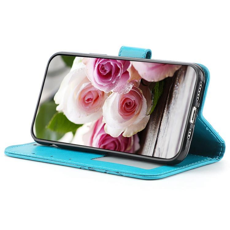 Rose Butterfly Embossed Leather Phone Case, For iPhone 17e / 16e, For iPhone 17 Pro Max, For iPhone 17 Pro, For iPhone 17