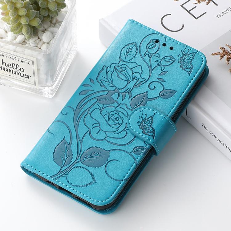 Rose Butterfly Embossed Leather Phone Case, For iPhone 17e / 16e, For iPhone 17 Pro Max, For iPhone 17 Pro, For iPhone 17