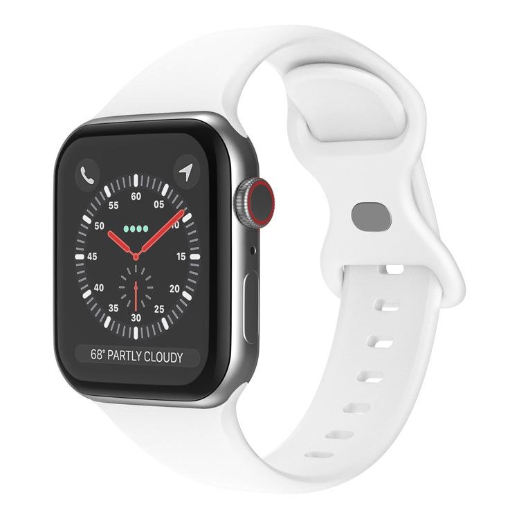 xDfind Butterfly Buckle Silicone Watch Band, For Apple Watch 46mm / 49mm / 45mm / 44mm, For Apple Watch 42mm / 41mm / 40mm / 38mm
