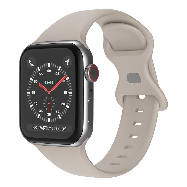 xDfind Butterfly Buckle Silicone Watch Band, For Apple Watch 46mm / 49mm / 45mm / 44mm, For Apple Watch 42mm / 41mm / 40mm / 38mm