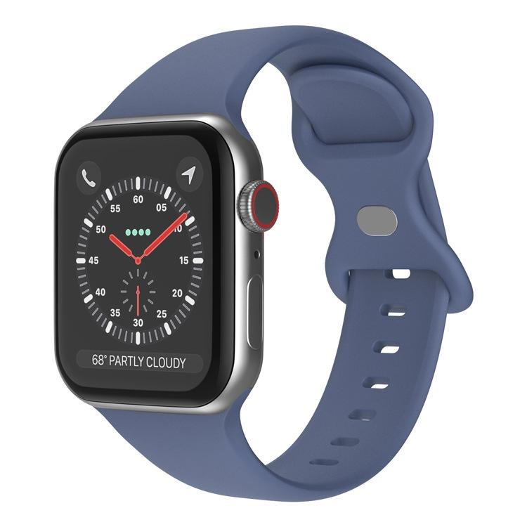 xDfind Butterfly Buckle Silicone Watch Band, For Apple Watch 46mm / 49mm / 45mm / 44mm, For Apple Watch 42mm / 41mm / 40mm / 38mm