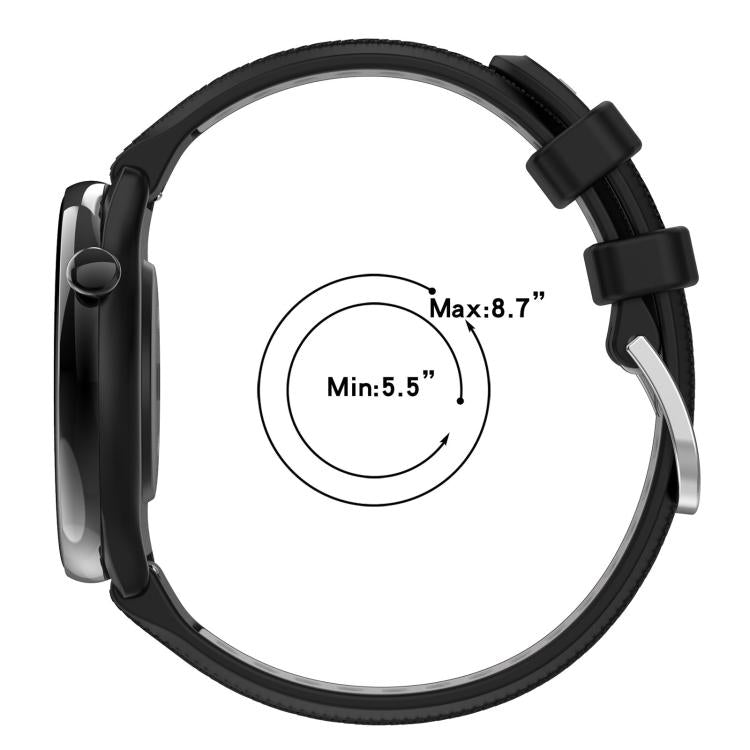 xDfind Sports Two-Color Steel Buckle Silicone Watch Band, For Garmin 20mm