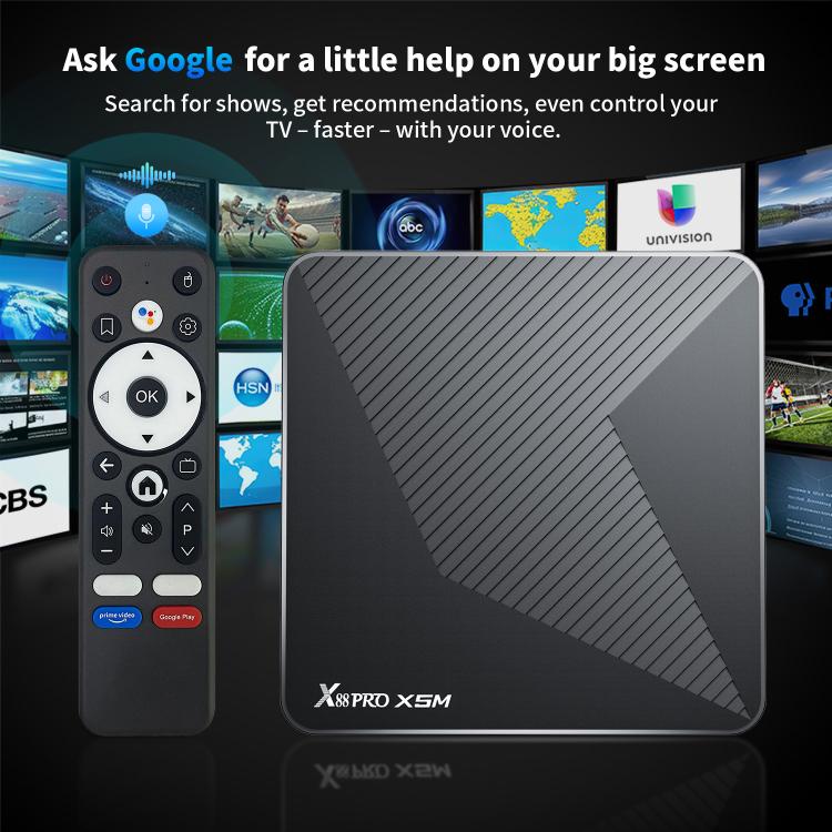 X88 Pro X5M Android 14.0 Smart TV Box, S905X5M 2.0GHz 64-bit Quad-core Cortex-A55, 2GB+16GB, 4GB+64GB
