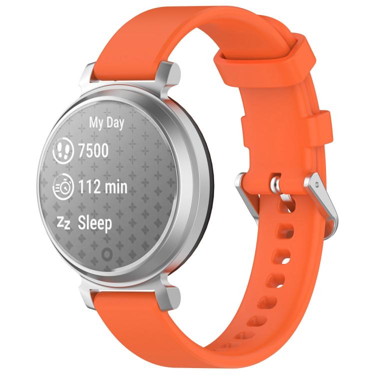 xDfind Quick Release Silver Buckle Silicone Watch Band Wristband, For Garmin Lily 2